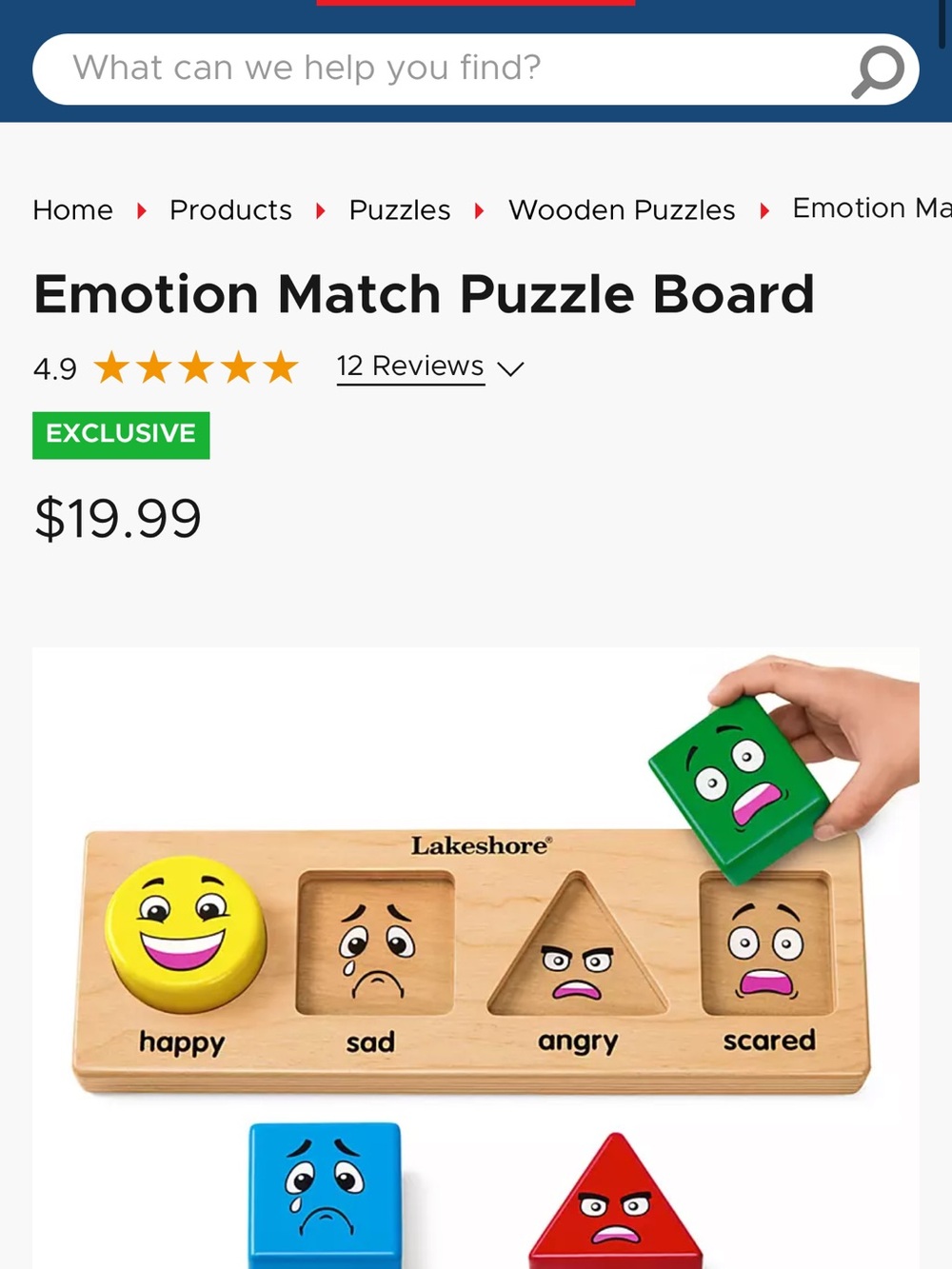 Emotion Match Puzzle Board - Multi-Color